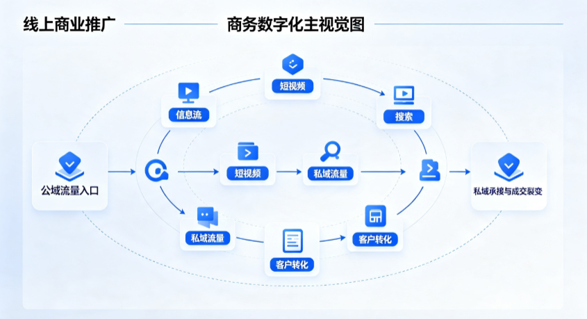 覃塘区线上商业推广怎么做？全域流量闭环搭建与低成本转化实战指南